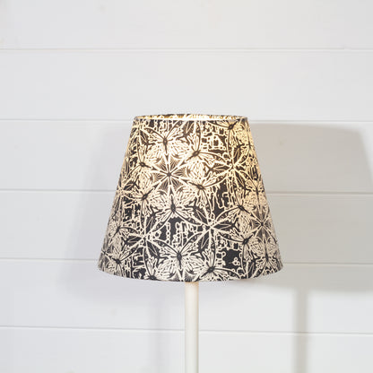 Conical Lamp Shade B136 ~ Butterfly Kaleidoscope Black, 15cm(top) x 25cm(bottom) x 20cm(height)