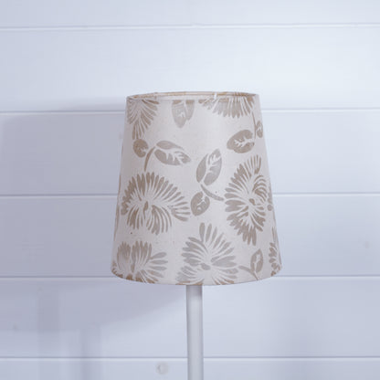 Conical Lamp Shade P09 - Batik Peony on Natural, 15cm(top) x 20cm(bottom) x 20cm(height)