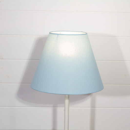 Conical Lamp Shade F190 ~ Baby Blue Linen, 15cm(top) x 30cm(bottom) x 22cm(height)