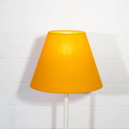 Conical Lamp Shade F180 ~ Yellow Ochre Linen Fabric, 15cm(top) x 30cm(bottom) x 22cm(height)