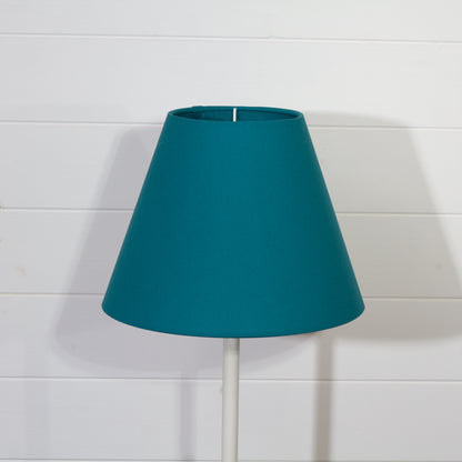 Conical Lamp Shade F185 ~ Teal Linen Fabric, 15cm(top) x 30cm(bottom) x 22cm(height)