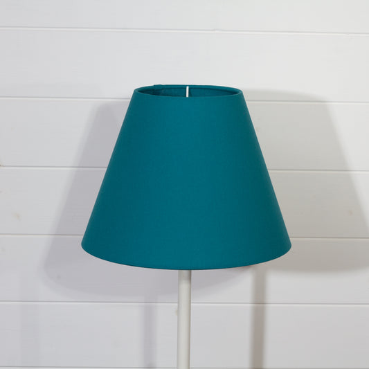 Conical Lamp Shade F185 ~ Teal Linen Fabric, 15cm(top) x 30cm(bottom) x 22cm(height)