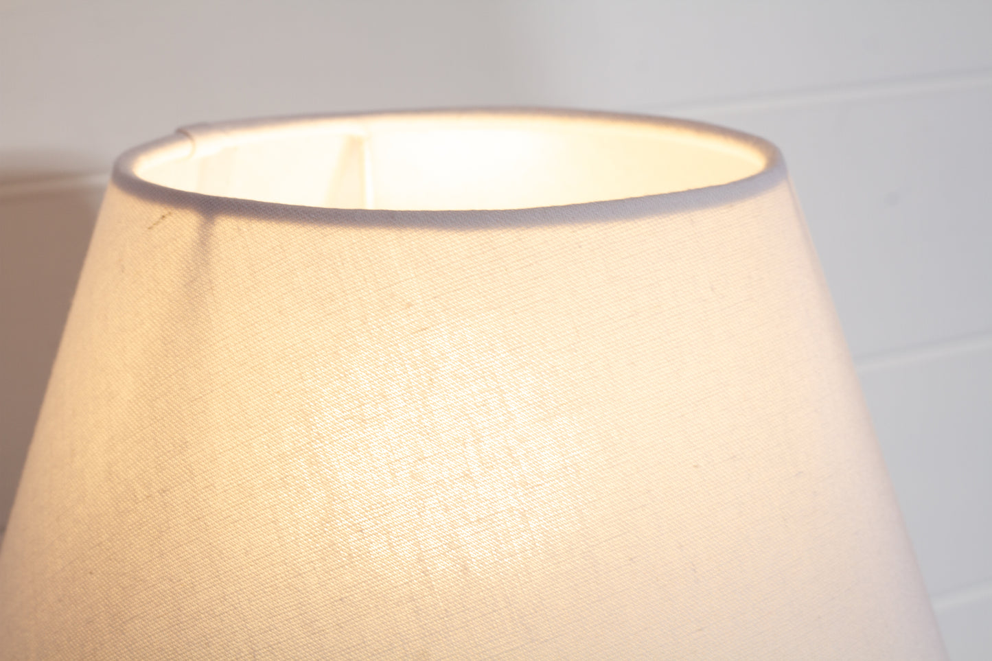 Conical Lamp Shade F160 ~ White Linen, 15cm(top) x 30cm(bottom) x 22cm(height)