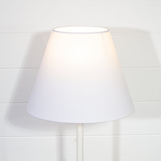 Conical Lamp Shade F160 ~ White Linen, 15cm(top) x 30cm(bottom) x 22cm(height)