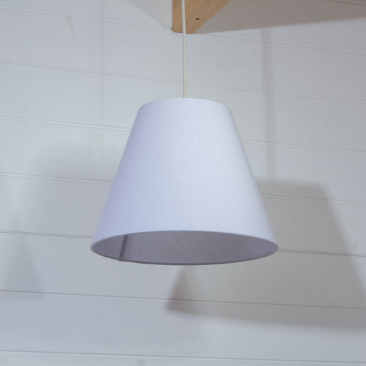 Conical Lamp Shade F160 White Linen Fabric ~ 15cm Top, 30cm Bottom, 23cm Height