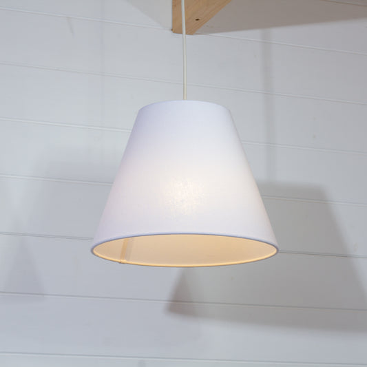 Conical Lamp Shade F160 White Linen Fabric ~ 15cm Top, 30cm Bottom, 23cm Height