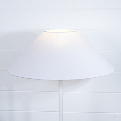 Conical Lamp Shade F160 White Linen Fabric ~ 15cm Top, 50cm Bottom, 18cm Height