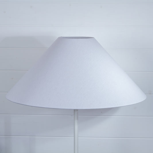Conical Lamp Shade F160 White Linen Fabric ~ 15cm Top, 60cm Bottom, 25cm Height