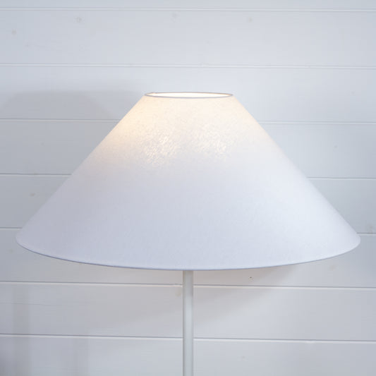 Conical Lamp Shade F160 White Linen Fabric ~ 15cm Top, 60cm Bottom, 25cm Height