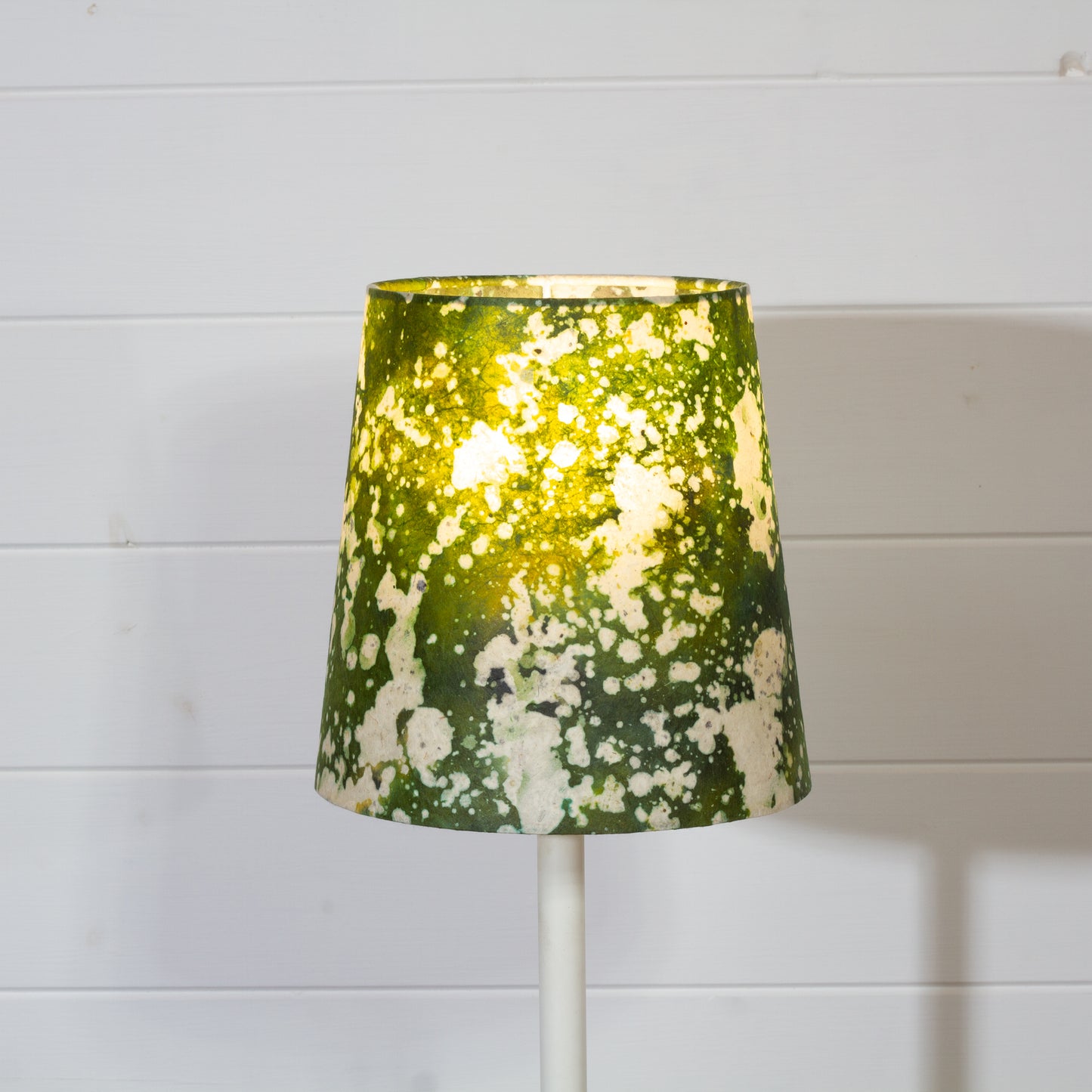 Conical Lamp Shade B114 ~ Batik Canopy Greens, 15cm(top) x 20cm(bottom) x 20cm(height)