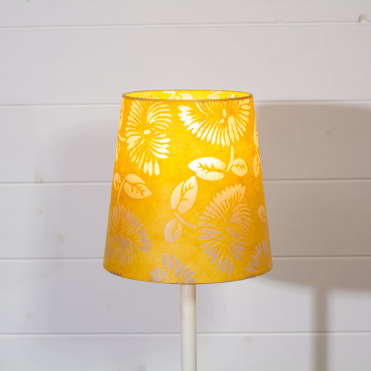 Conical Lamp Shade B120 ~ Batik Peony Yellow, 15cm(top) x 20cm(bottom) x 20cm(height)