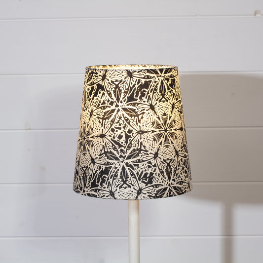 Conical Lamp Shade B136 ~ Butterfly Kaleidoscope Black, 15cm(top) x 20cm(bottom) x 20cm(height)