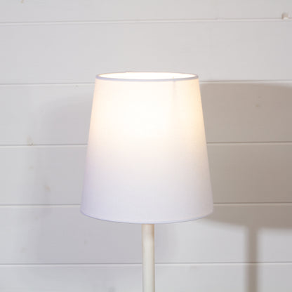 Conical Lamp Shade F160 White Linen Fabric, 15cm(top) x 20cm(bottom) x 20cm(height)