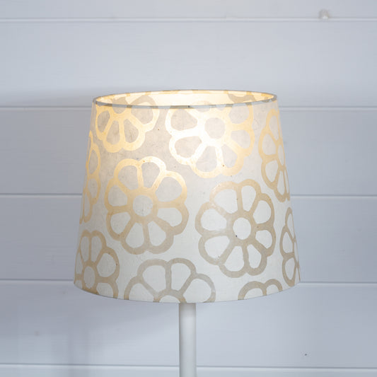 Conical Lamp Shade P17 - Batik Big Flower on Natural, 20cm(top) x 25cm(bottom) x 20cm(height)