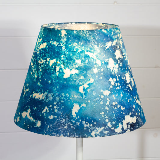 Conical Lamp Shade B113 ~ Batik Ocean Blues, 20cm(top) x35cm(bottom) x 25cm(height)