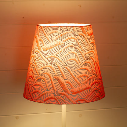 Conical Lamp Shade W04 - Pink Hills with Gold Flowers, 23cm(top) x 35cm(bottom) x 31cm(height)