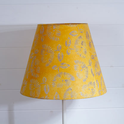 Conical Lamp Shade B120 - Batik Peony Yellow, 23cm(top) x 40cm(bottom) x 31cm(height)