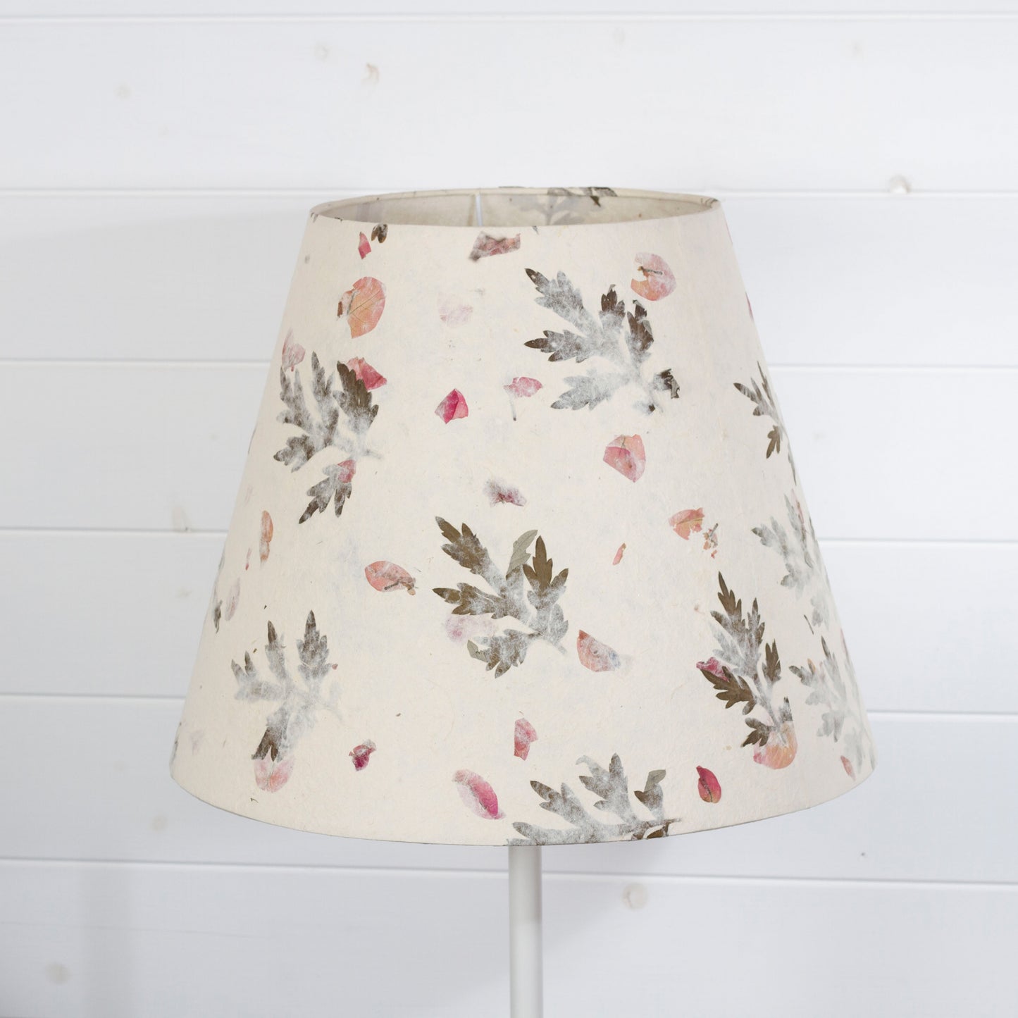 Conical Lamp Shade B142 ~ Leaves and Flowers, 23cm(top) x 40cm(bottom) x 31cm(height)