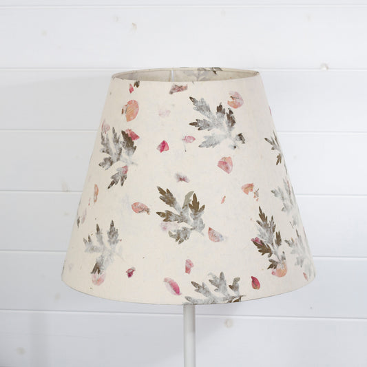 Conical Lamp Shade B142 ~ Leaves and Flowers, 23cm(top) x 40cm(bottom) x 31cm(height)