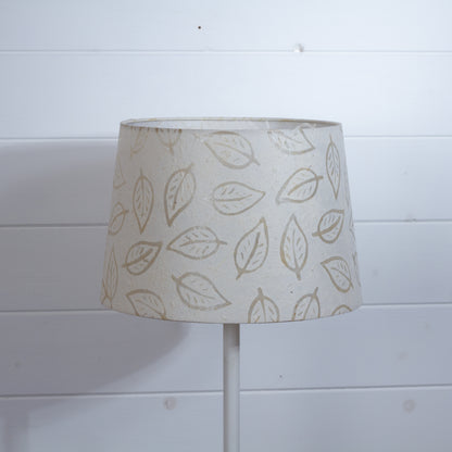 Conical Lamp Shade - P28 - Batik Leaf on Natural, 25cm(top) x 30cm(bottom) x 20cm(height)