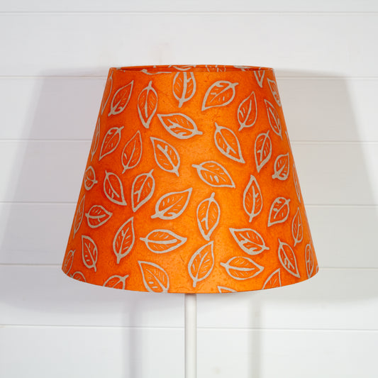Conical Lamp Shade B123 ~ Batik Leaf Orange, 25cm(top) x 40cm(bottom) x 31cm(height)