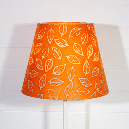 Conical Lamp Shade B123 ~ Batik Leaf Orange, 25cm(top) x 40cm(bottom) x 31cm(height)