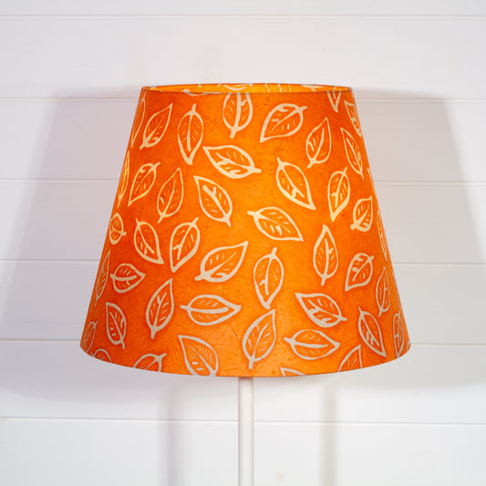 Conical Lamp Shade B123 ~ Batik Leaf Orange, 25cm(top) x 40cm(bottom) x 31cm(height)