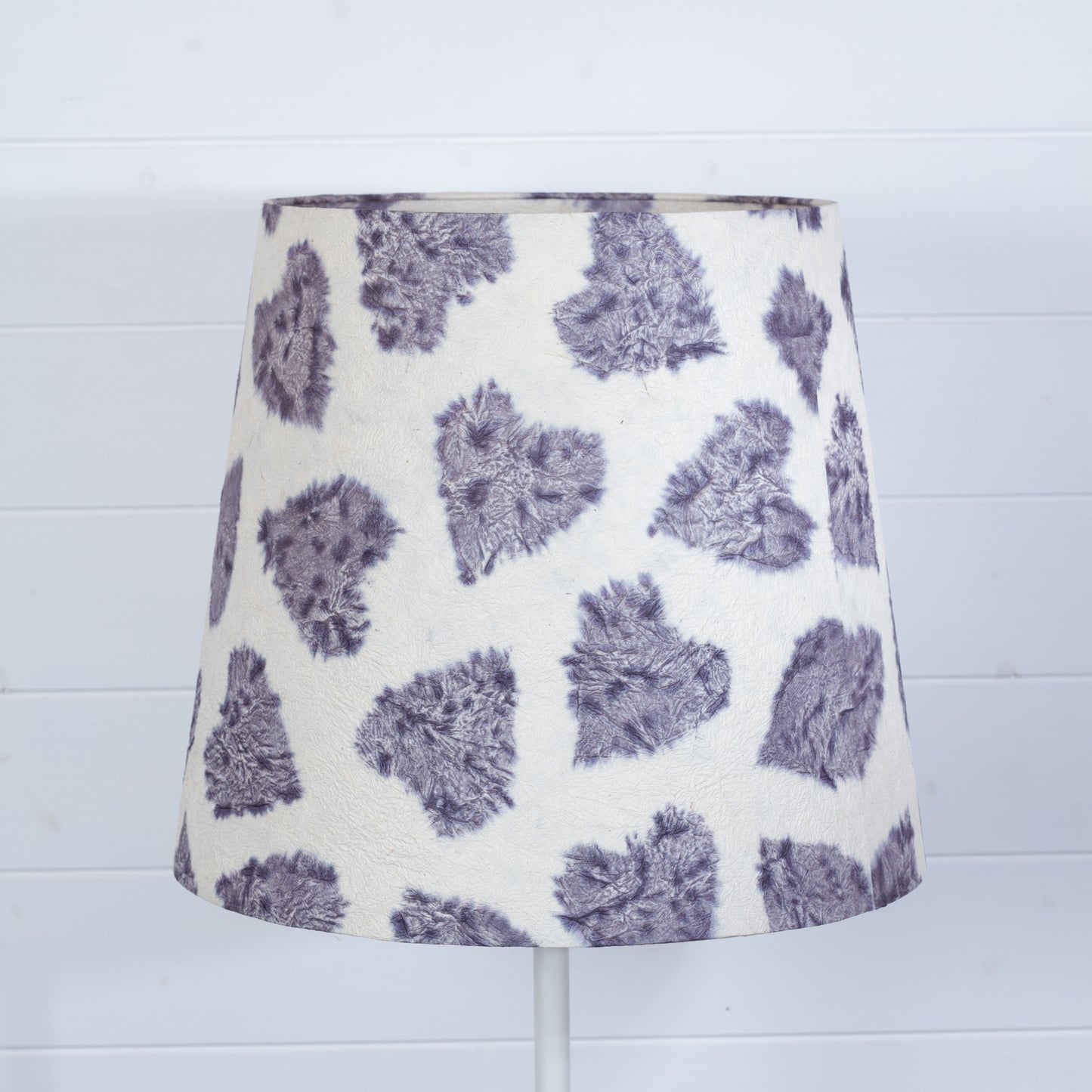 Conical Lamp Shade B130 ~ Soft Hearts Lavender, 30cm(top) x 40cm(bottom) x 35cm(height)