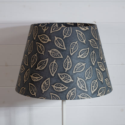 Conical Lamp Shade B124 ~ Batik Leaf Grey, 30cm(top) x 45cm(bottom) x 30cm(height)