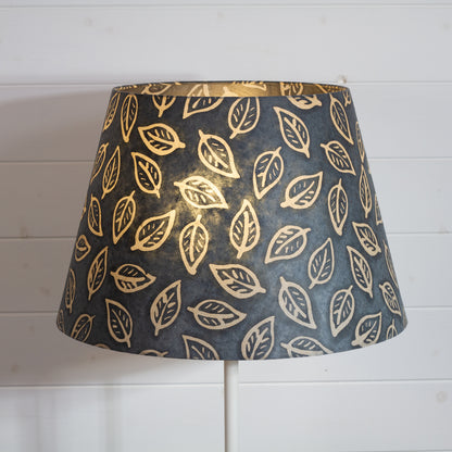 Conical Lamp Shade B124 ~ Batik Leaf Grey, 30cm(top) x 45cm(bottom) x 30cm(height)