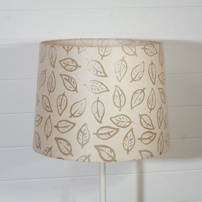 Conical Lamp Shade P28 - Batik Leaf on Natural, 35cm(top) x 40cm(bottom) x 30cm(height)