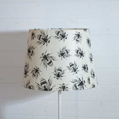 Conical Lamp Shade P42 - Bees Screen Print on Natural Lokta, 35cm(top) x 45cm(bottom) x 33cm(height)