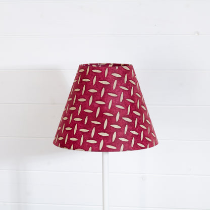 Conical Lamp Shade P14 - Batik Tread Plate Cranberry, 15cm(top) x 30cm(bottom) x 22cm(height)