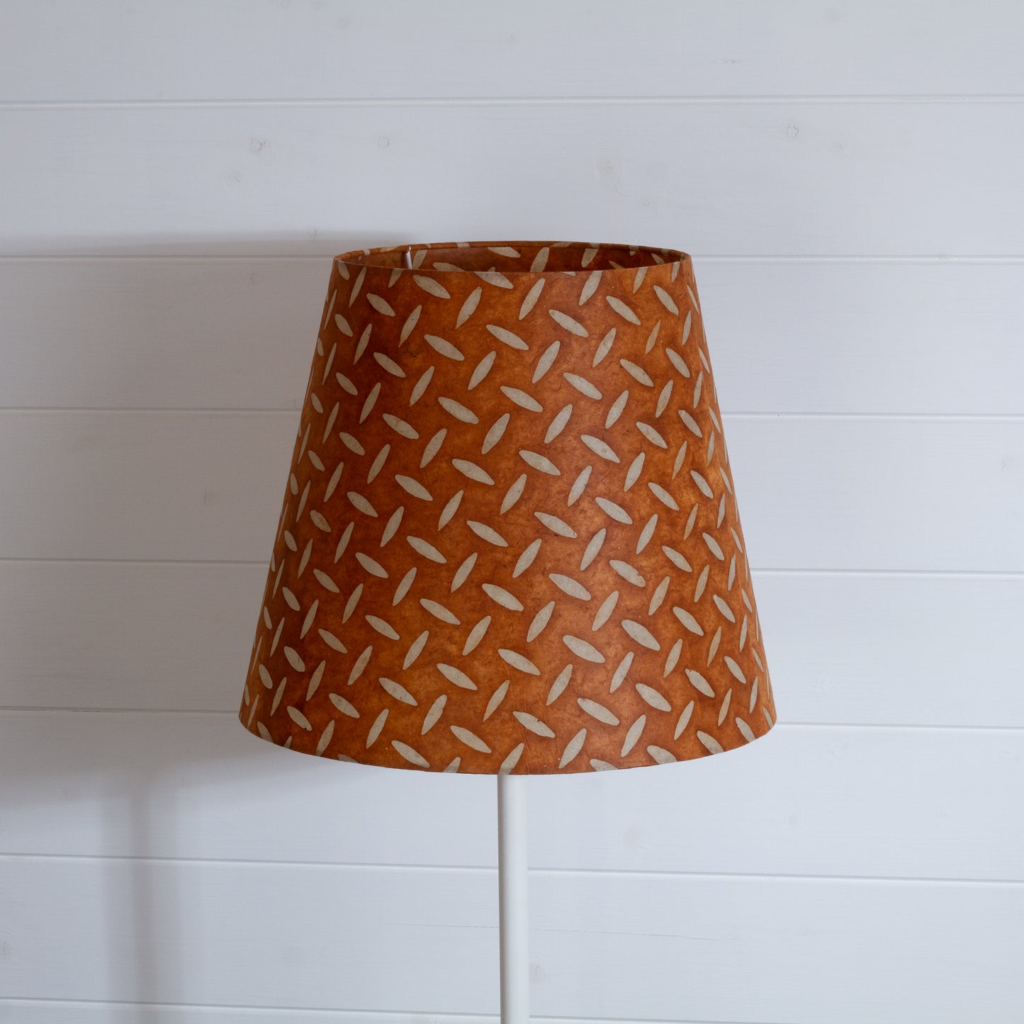Conical Lamp Shade P12 - Batik Tread Plate Brown, 23cm(top) x 35cm(bottom) x 31cm(height)