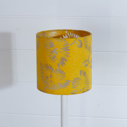 Drum Lamp Shade - B120 ~ Batik Peony Yellow, 15cm(diameter)