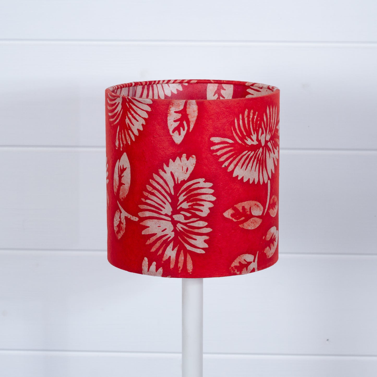 Drum Lamp Shade - B118 - Batik Peony Red, 15cm(diameter)