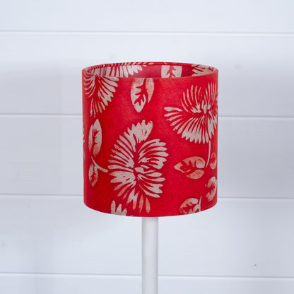 Drum Lamp Shade - B118 - Batik Peony Red, 15cm(diameter)
