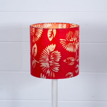 Drum Lamp Shade - B118 - Batik Peony Red, 15cm(diameter)
