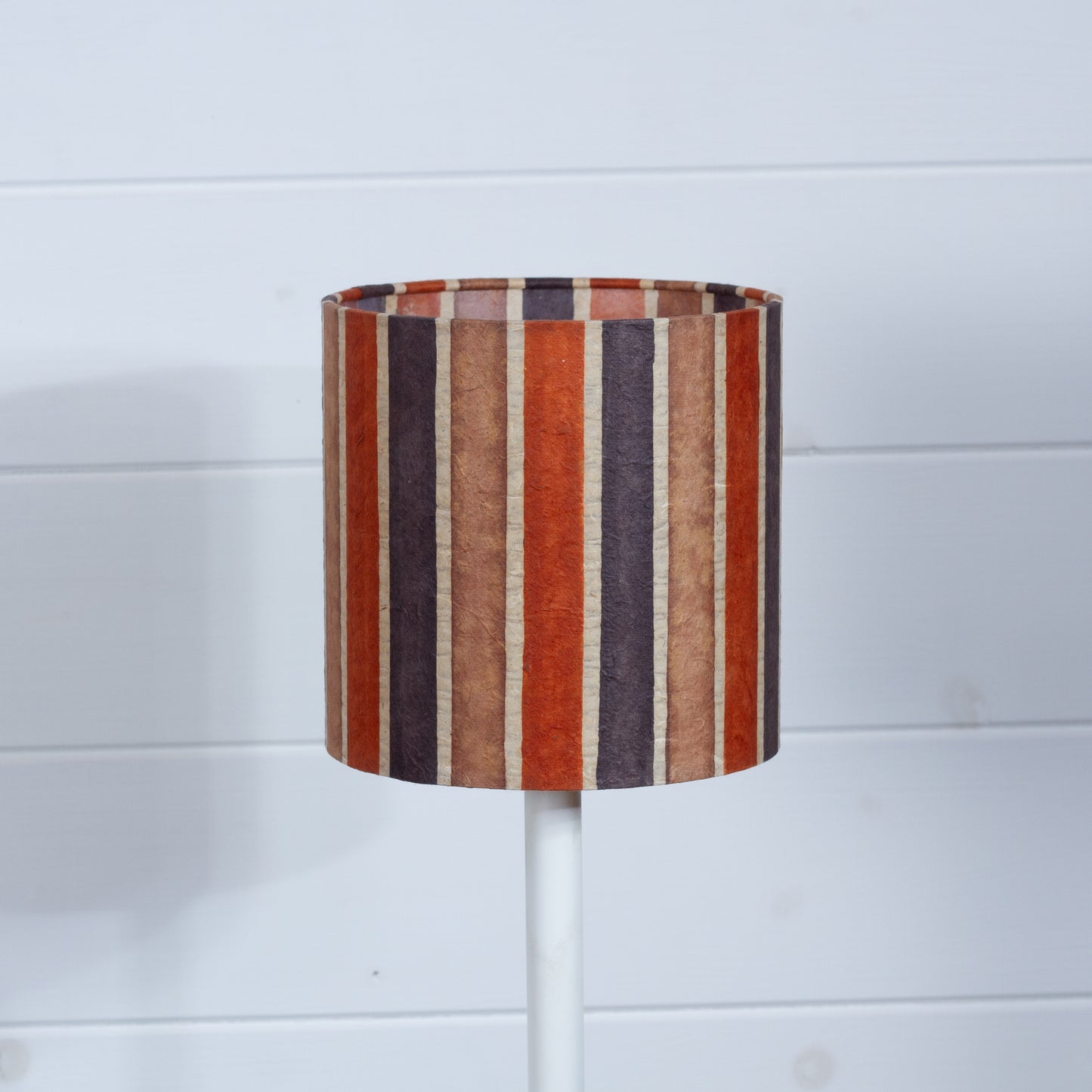 Drum Lamp Shade - P07 ~ Batik Stripes Brown, 15cm(diameter)