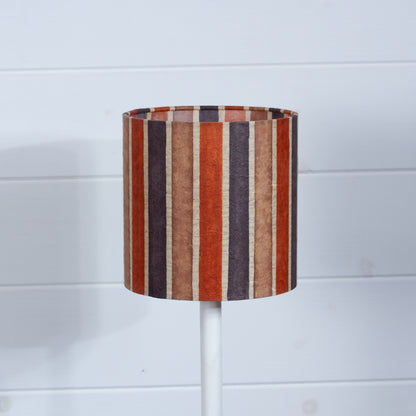 Drum Lamp Shade - P07 ~ Batik Stripes Brown, 15cm(diameter)