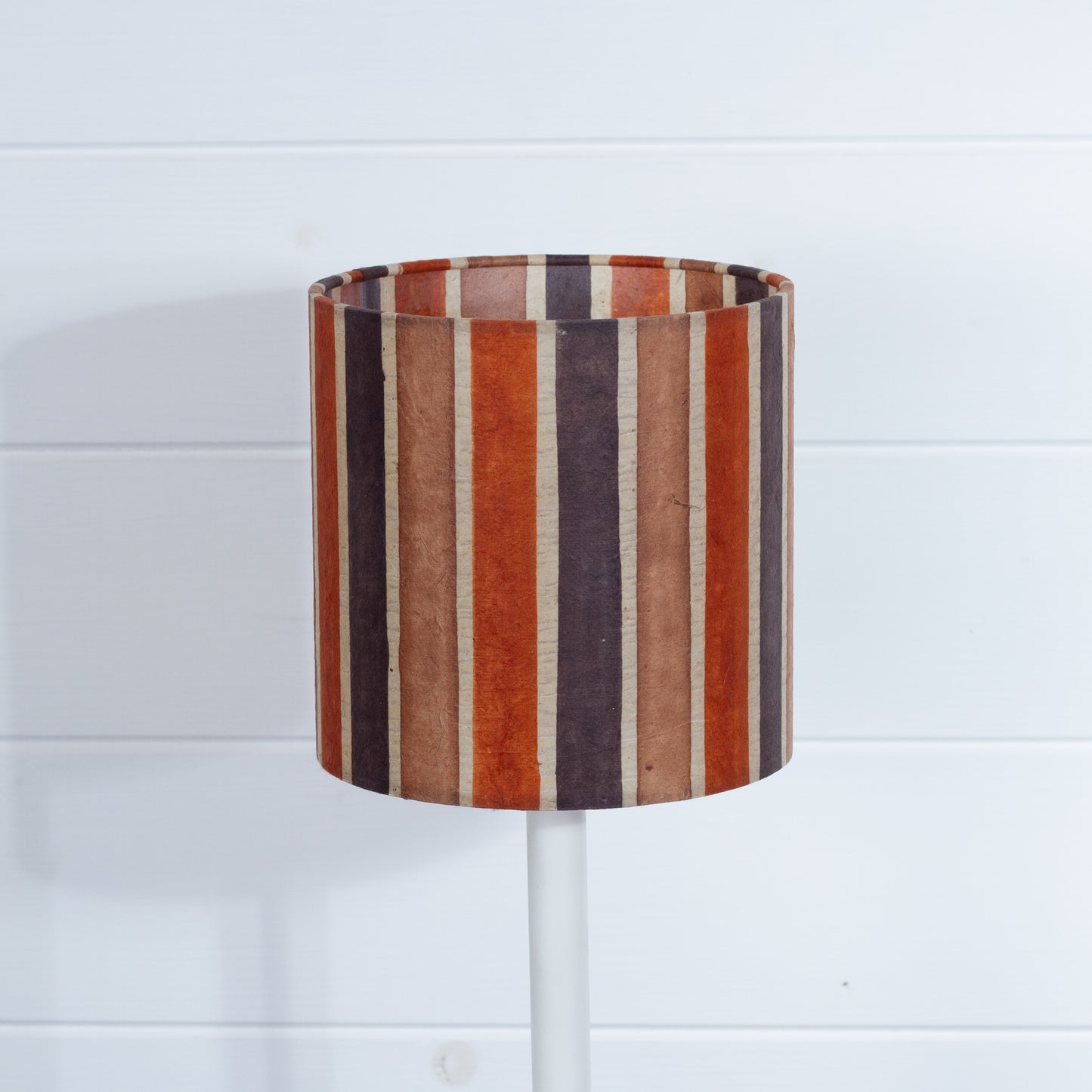 Drum Lamp Shade - P07 ~ Batik Stripes Brown, 15cm(diameter)