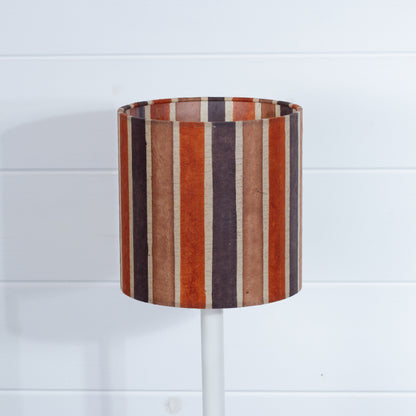 Drum Lamp Shade - P07 ~ Batik Stripes Brown, 15cm(diameter)