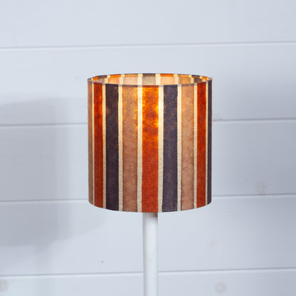 Drum Lamp Shade - P07 ~ Batik Stripes Brown, 15cm(diameter)