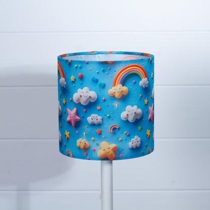 Drum Lamp Shade - F140 ~ Happy Clouds Fabric, 15cm(diameter)