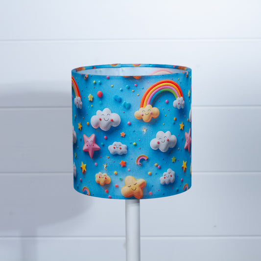 Drum Lamp Shade - F140 ~ Happy Clouds Fabric, 15cm(diameter)