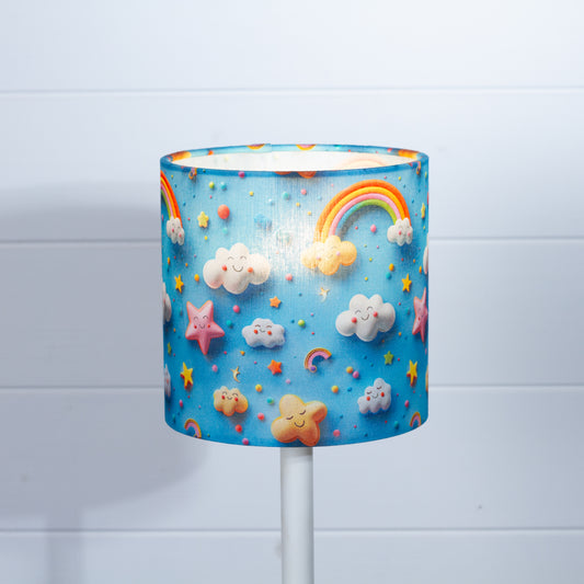 Drum Lamp Shade - F140 ~ Happy Clouds Fabric, 15cm(diameter)