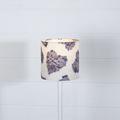 Drum Lamp Shade - B130 ~ Soft Hearts Lavender, 15cm(diameter)