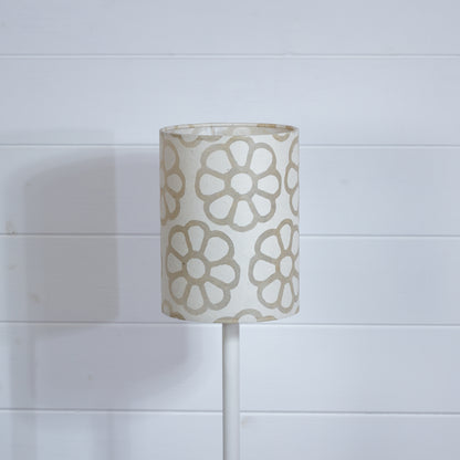 Drum Lamp Shade - P17 ~ Batik Big Flower on Natural, 15cm(diameter)
