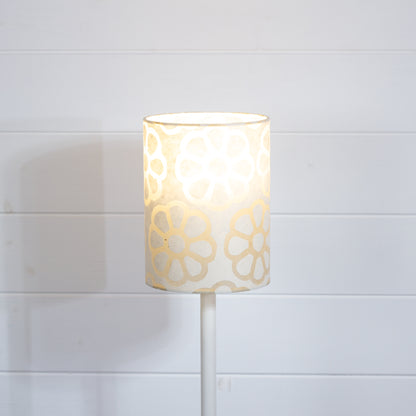 Drum Lamp Shade - P17 ~ Batik Big Flower on Natural, 15cm(diameter)