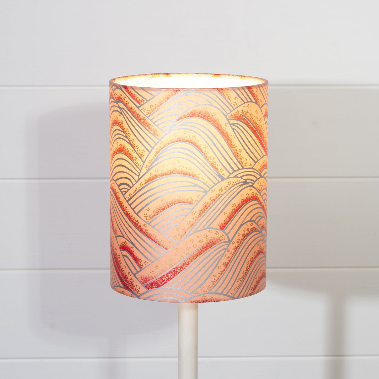 Drum Lamp Shade - W09 ~ Peach Hills, 15cm(diameter)